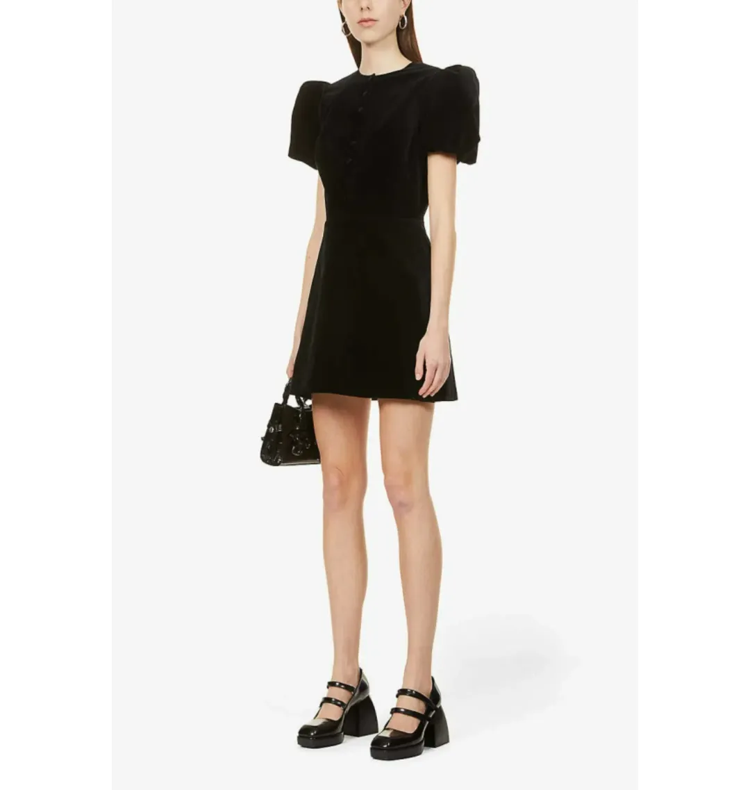 The Vampire’s Wife Heartbreak Puff Sleeve Dress Black Size UK 12 for rent on The Volte - main image