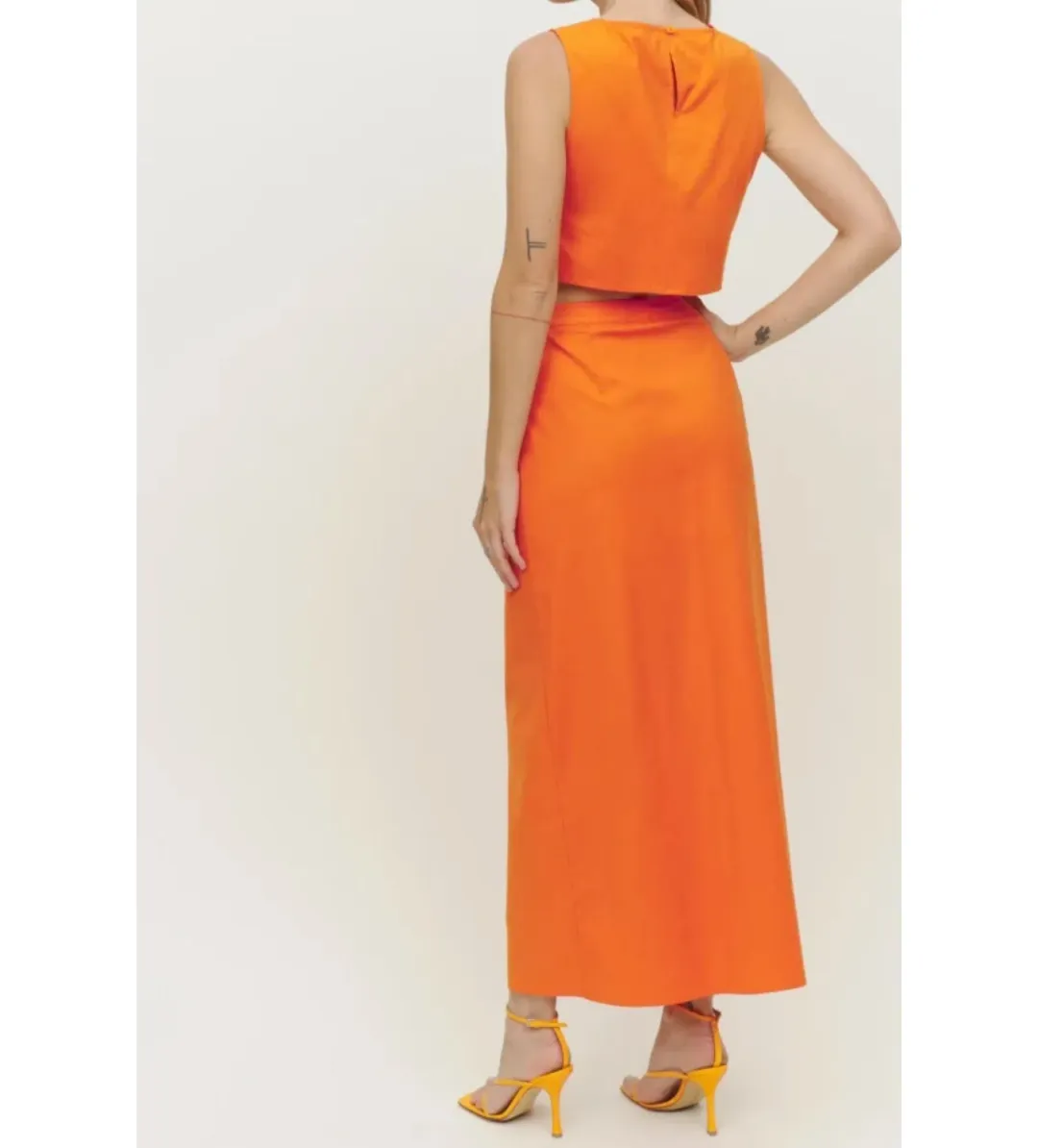 Reformation Mylie Co-ord Orange Size 10  for rent on The Volte - main image