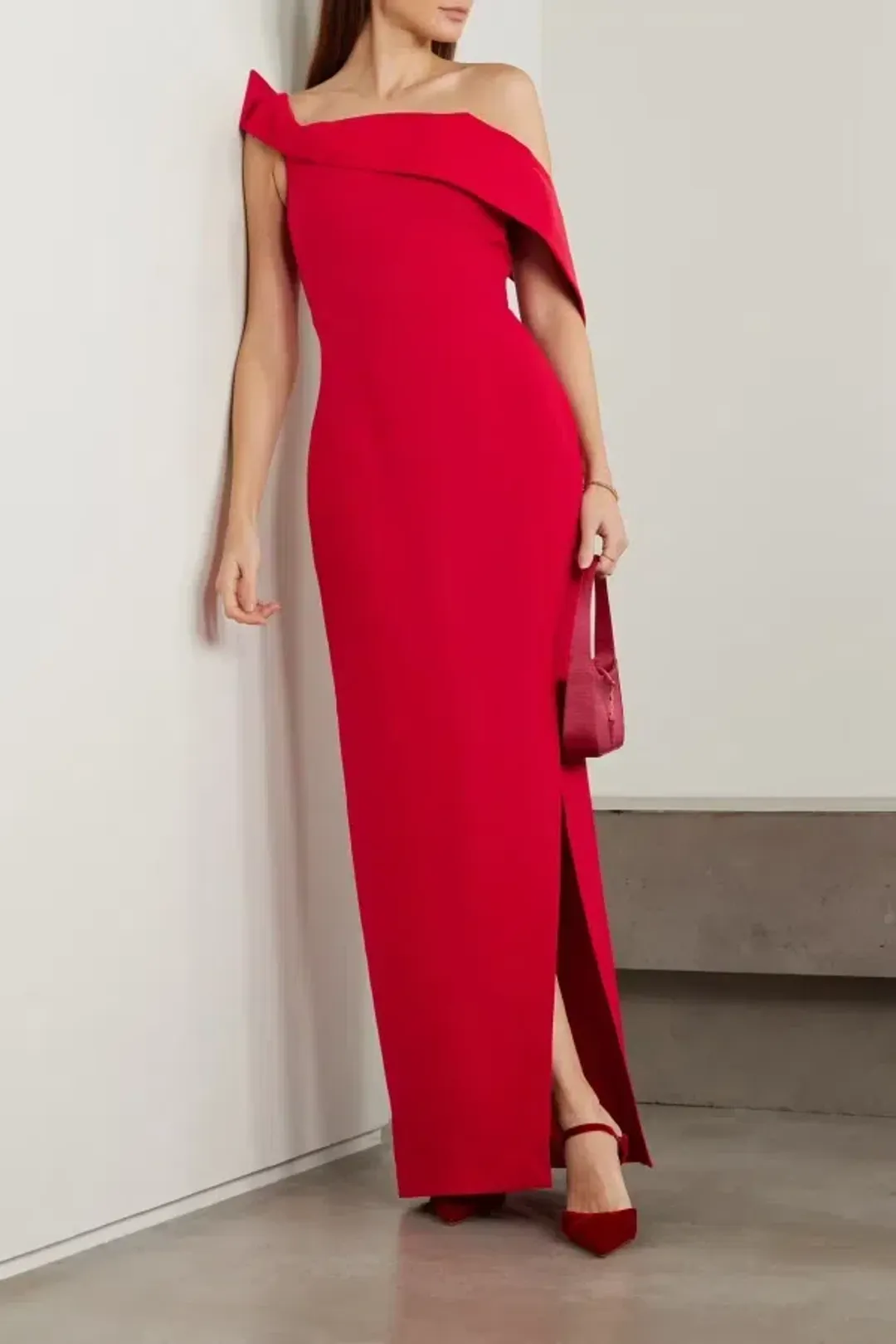 Roland Mouret One Shoulder Asymmetrical Gown Size 10 for rent on The Volte - main image