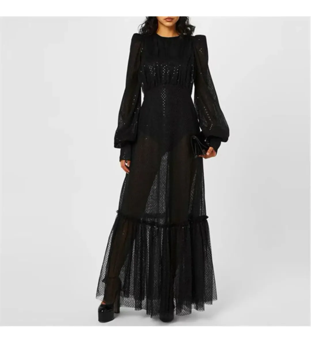 The Vampire’s Wife Royal Sorceress Gown in Black Size UK12 for rent on The Volte - main image