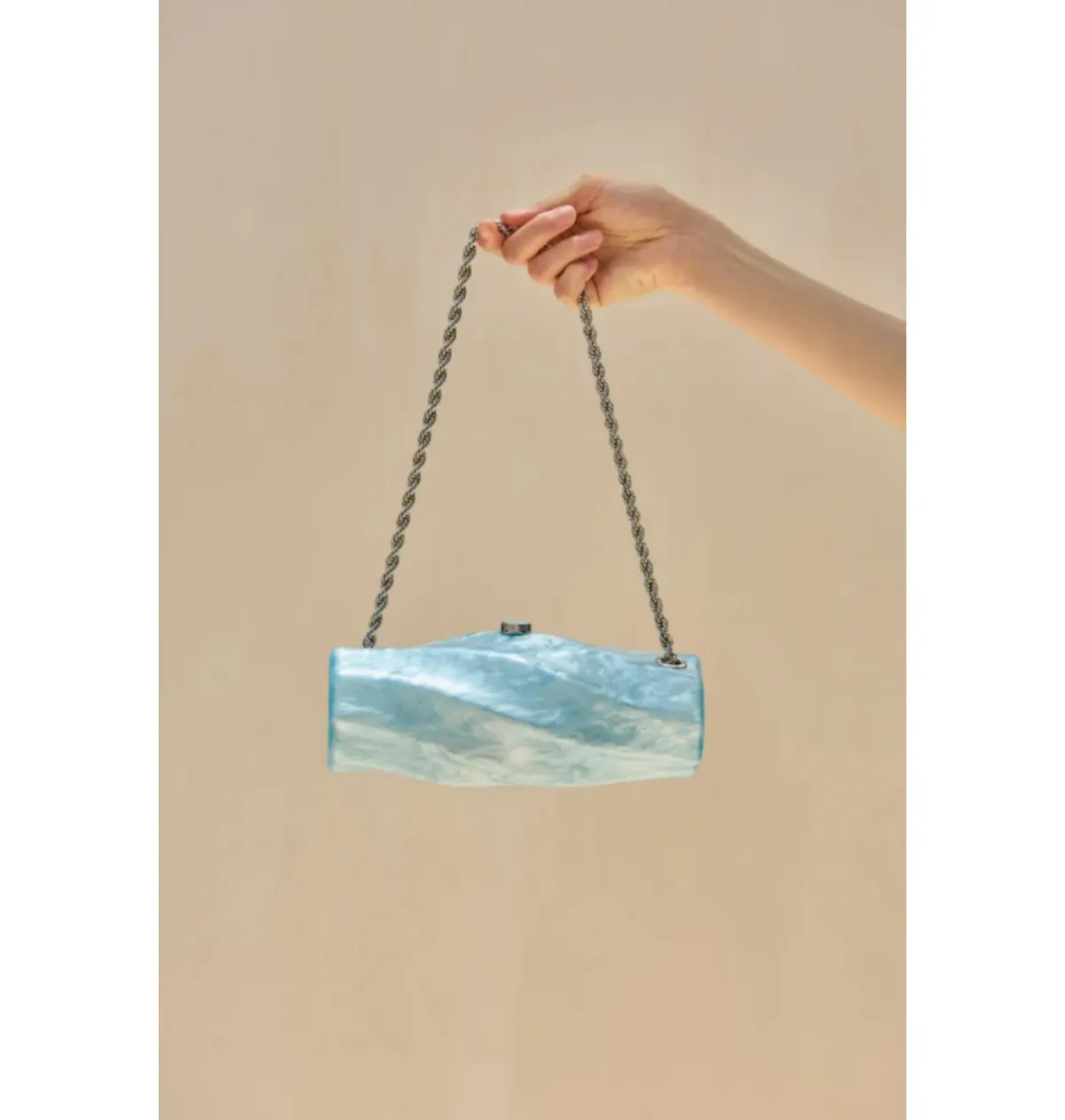 Cult Gaia Juliet Acrylic Bag Blue for rent on The Volte - main image