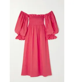 Sleeper Atlanta Midi Dress Pink Size S/UK 8 for rent on The Volte - image 3