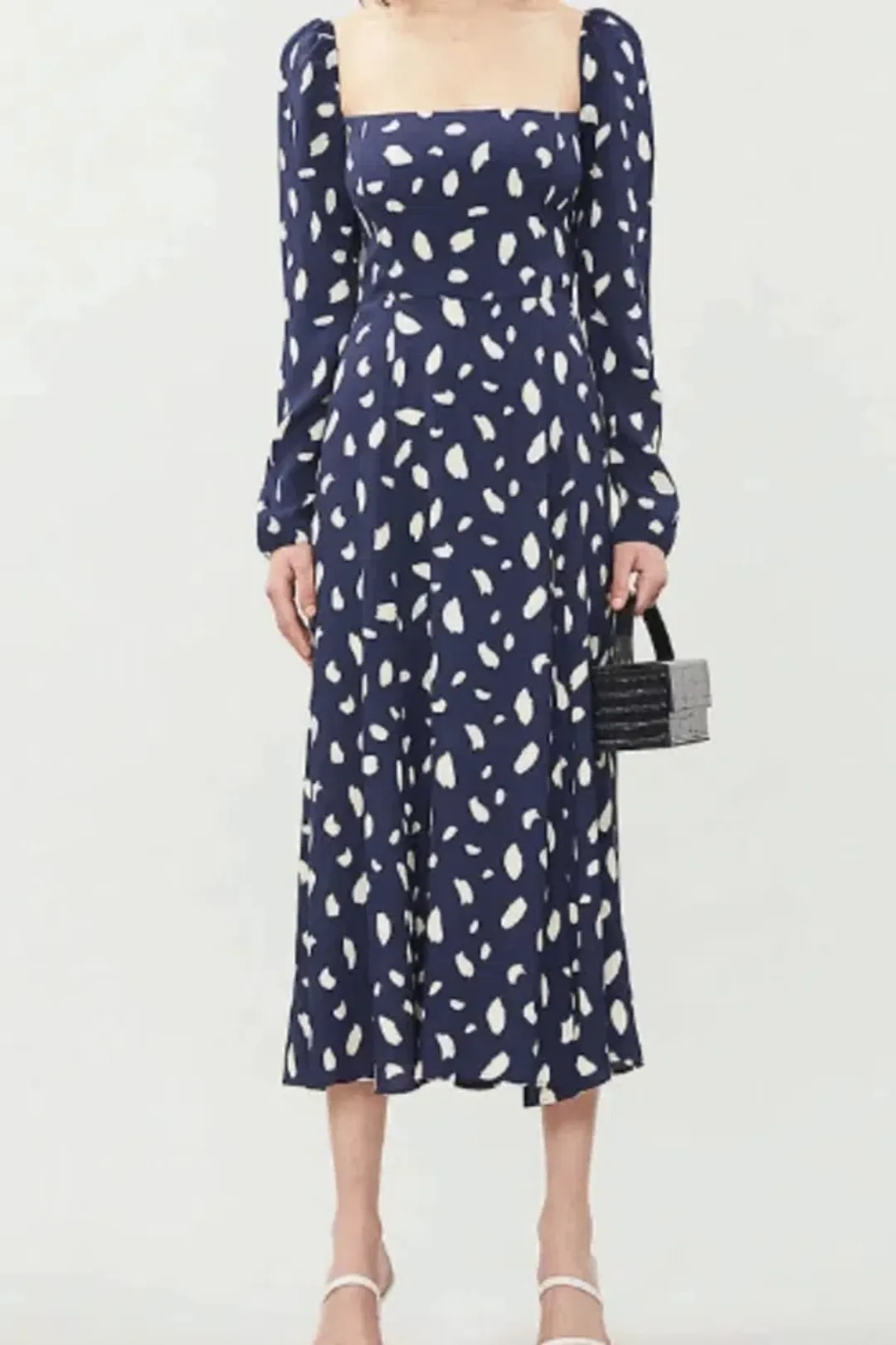 Reformation Sigmund Dress Blue Size 10 for rent on The Volte - main image