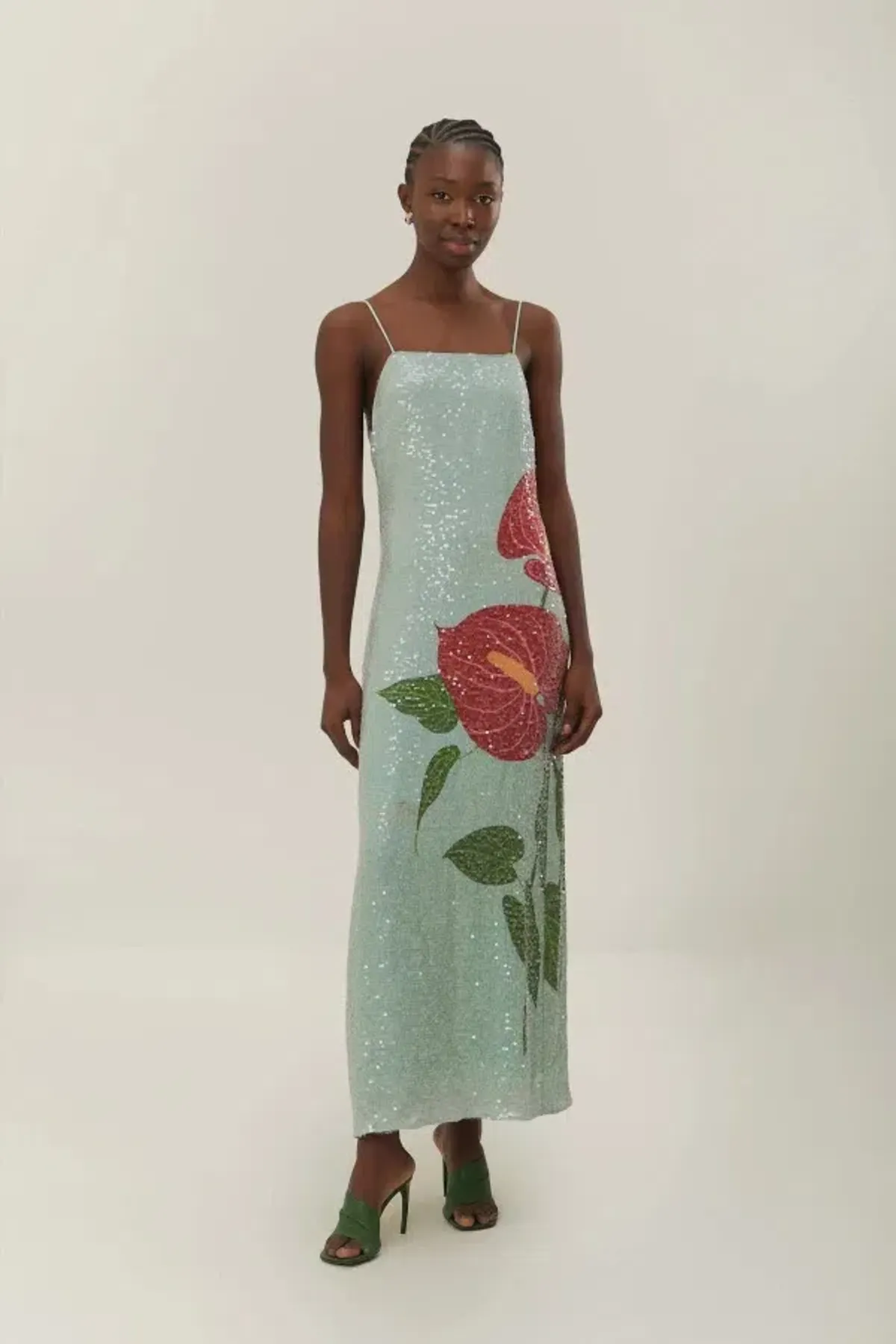 Farm Rio Anthurium Sequin Dress Size UK 8 for rent on The Volte - main image