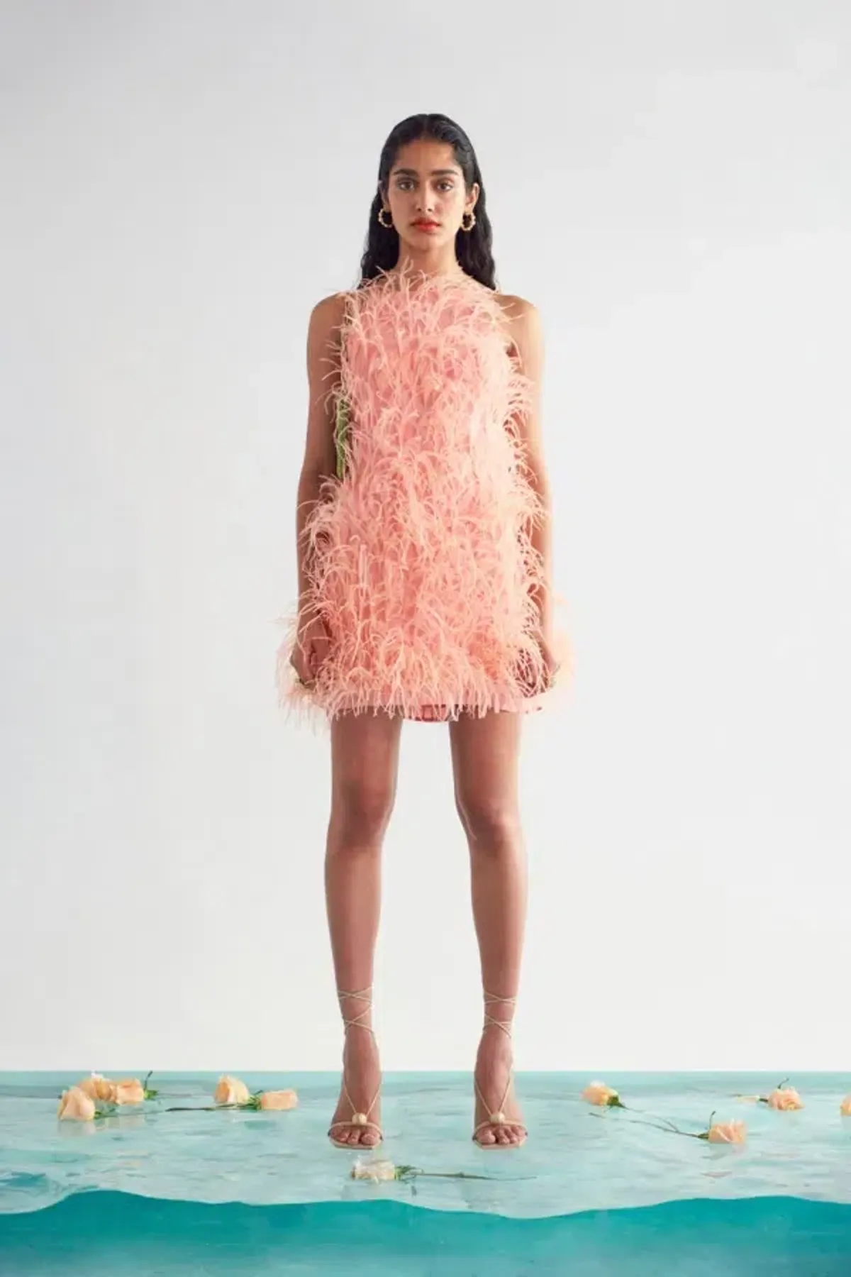 Cult Gaia Shannon Feather Dress Size 10 for rent on The Volte - main image