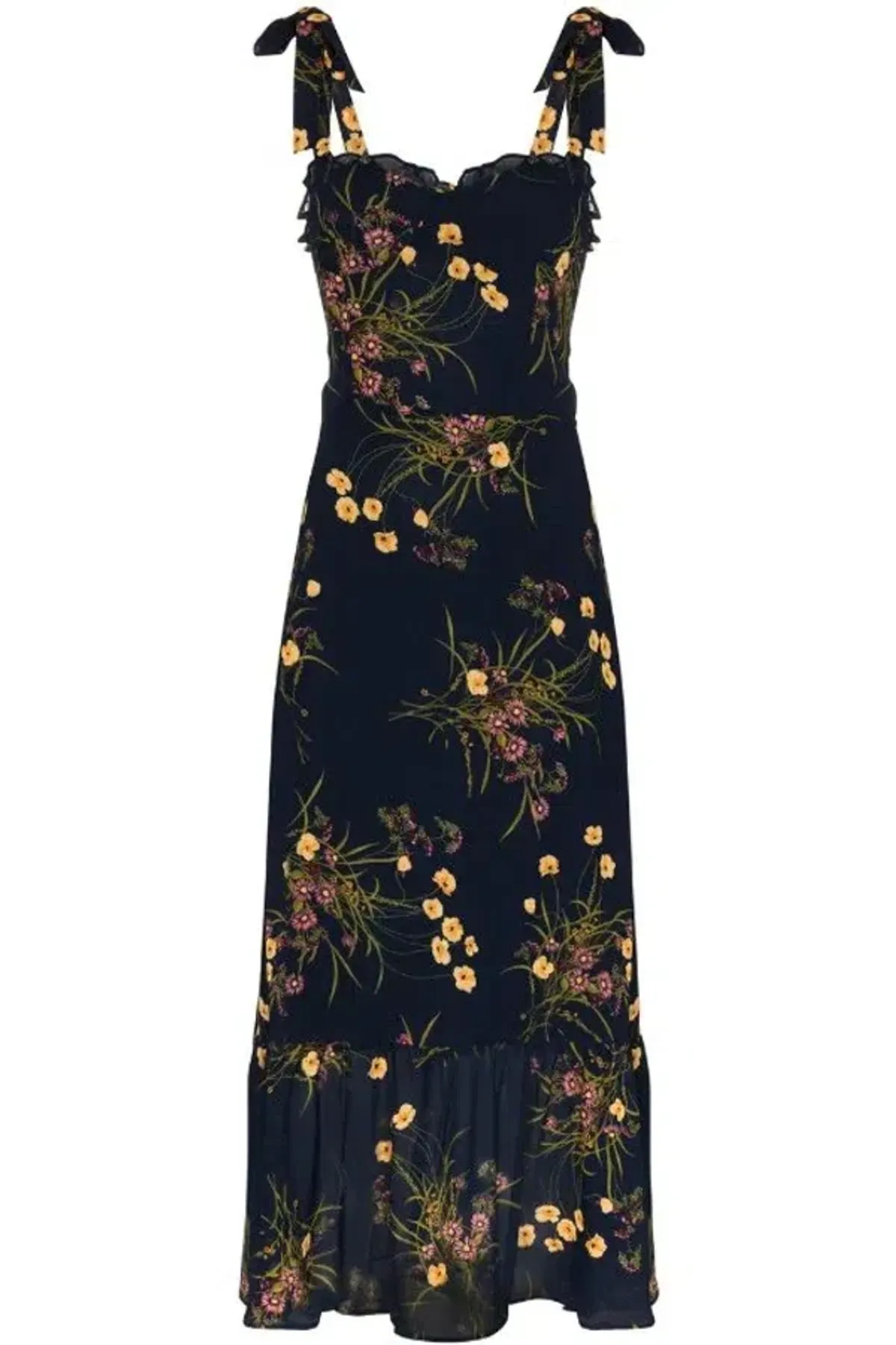 Reformation Nikita Navy Floral Size 10 - Image 3