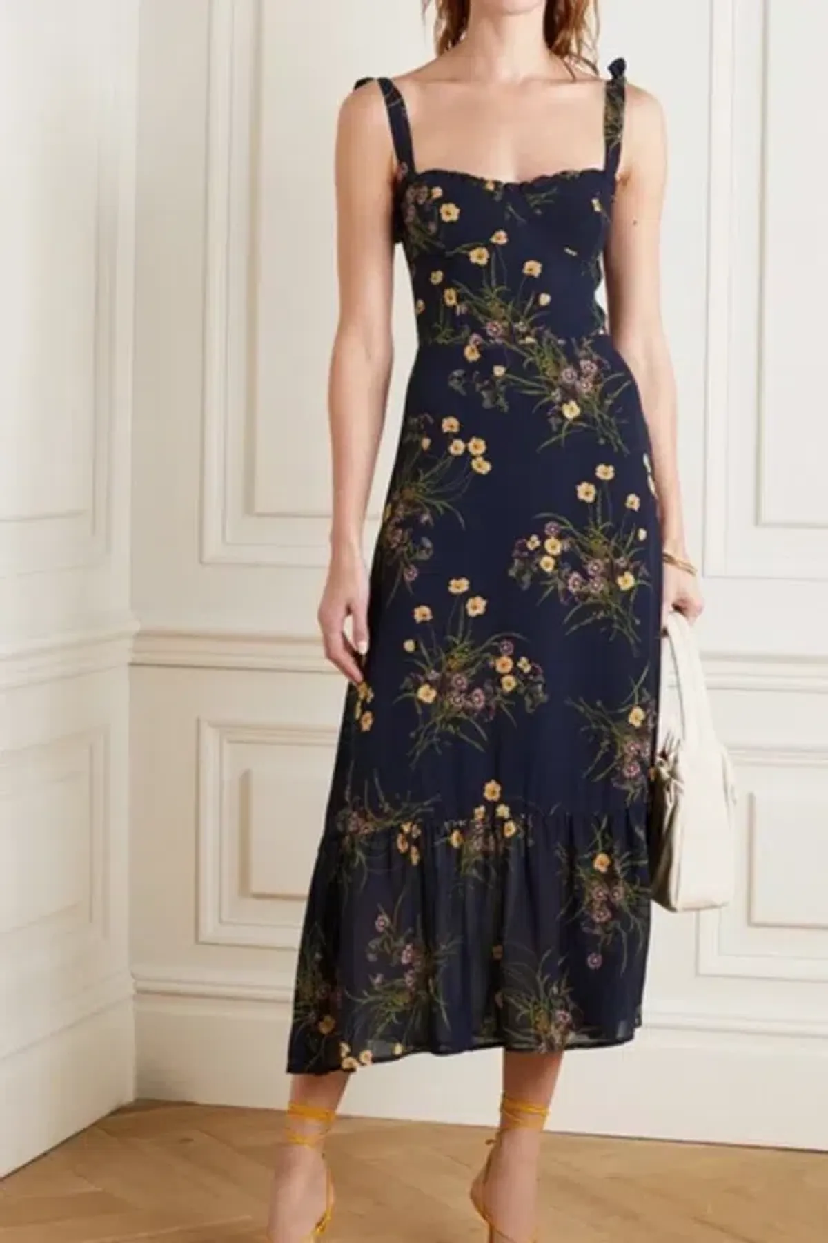 Reformation Nikita Navy Floral Size 10 - Image 1