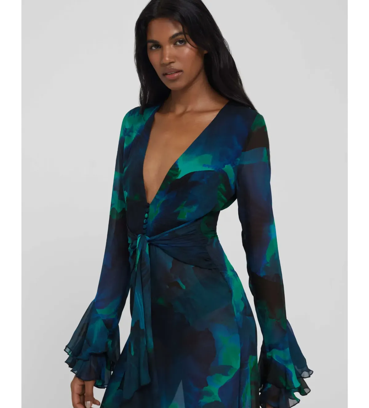 Rat & Boa Rent Fiorella Dress Blue Size UK 10 - Image 2