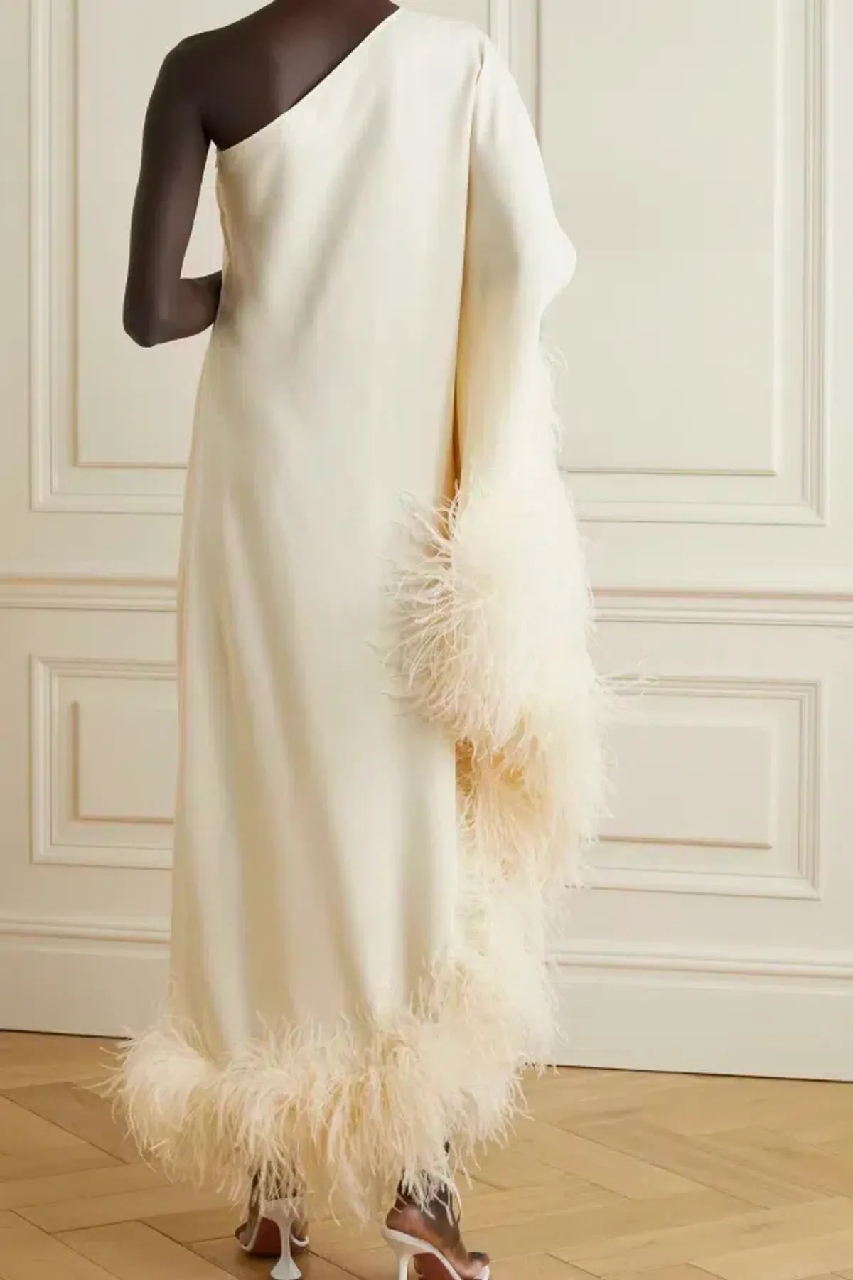 Taller Marmo Ubud Ivory Feather Gown Ivory Size UK 10 - Image 2