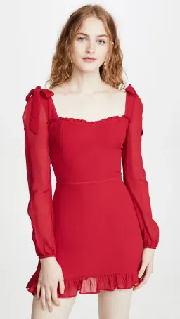 Reformation Elin Mini Dress Red Size 12 for rent on The Volte - image 2
