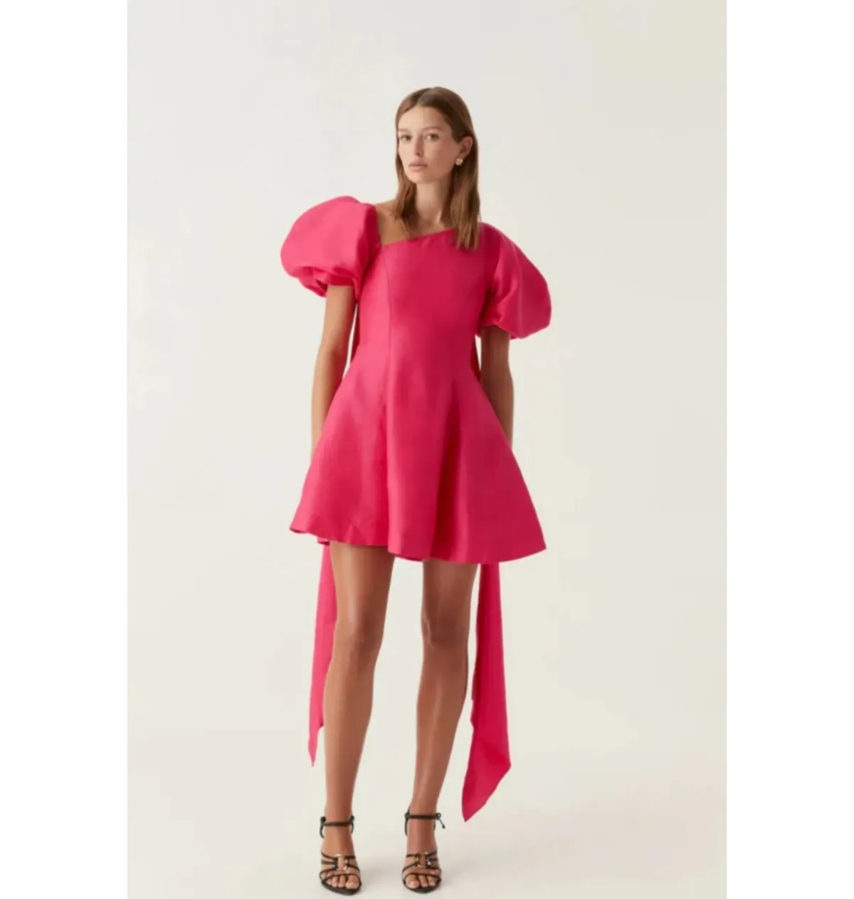 Aje Rista Mini Dress Bougainvillea Red Size UK 12 for rent on The Volte - main image