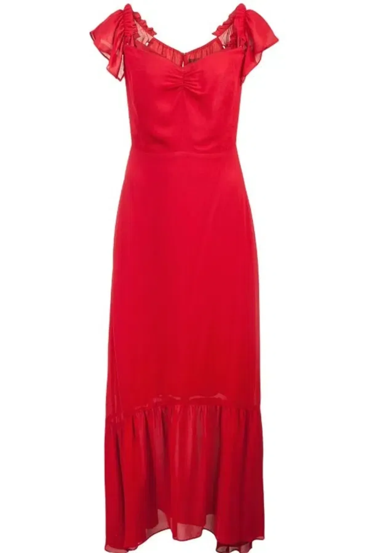 Reformation Butterfly Midi Dress Red Size UK 12 - Image 4