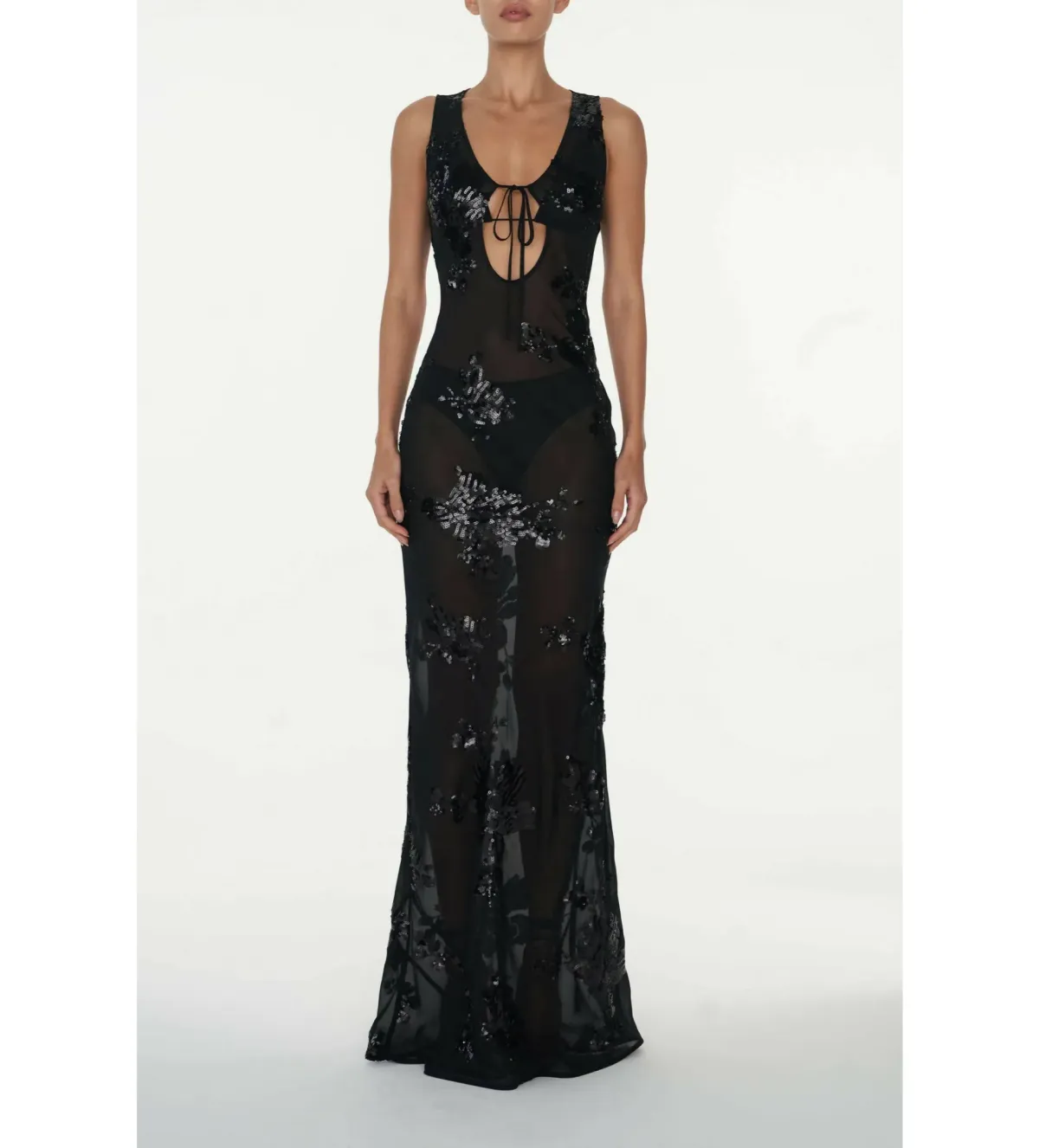 Rat & Boa Rent Giulia Sequin Dress Black Size 8 - Image 1