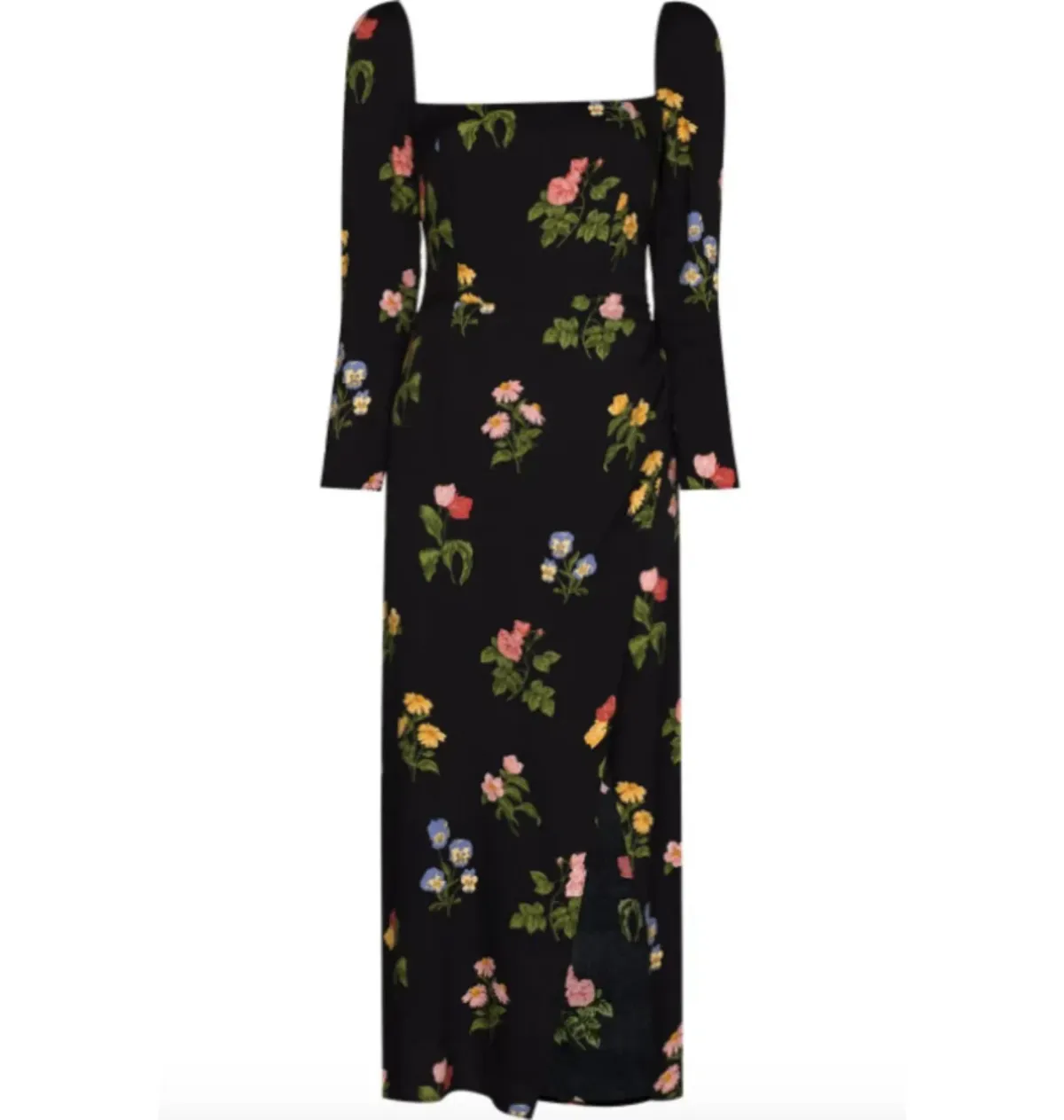 Reformation Hilda Dress Black Floral Size UK 12 - Image 3