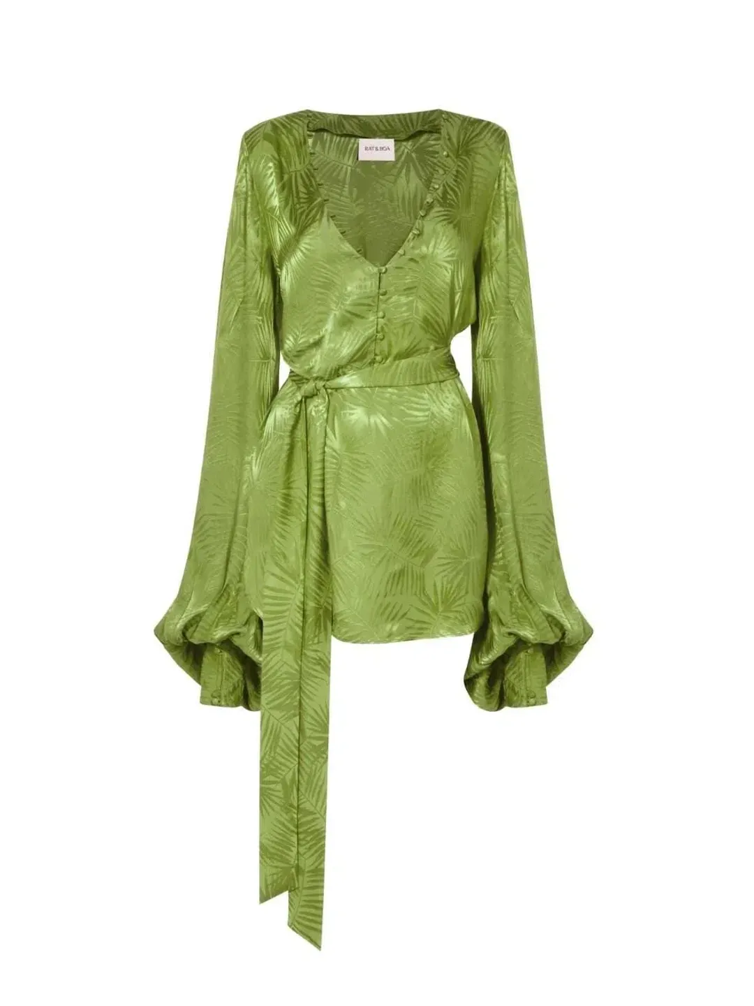 Rat & Boa Harlequin Mini Dress Cypress Green Size M / UK 10 for rent on The Volte - main image