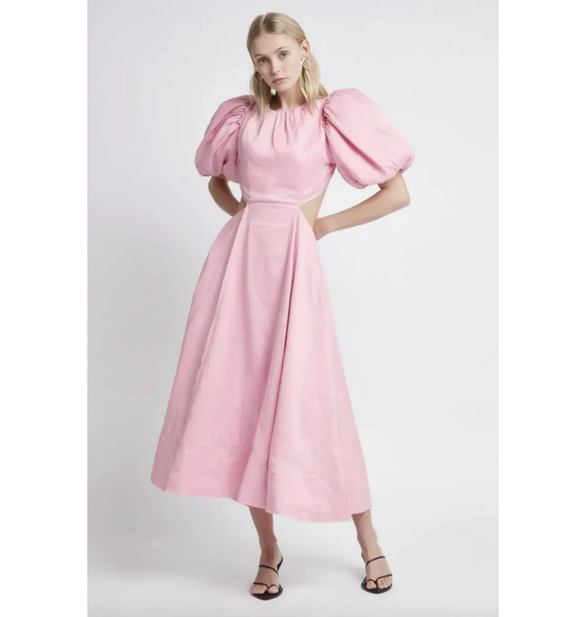 Aje Serendipity Open Back Dress Pink Size UK 12 for rent on The Volte - main image