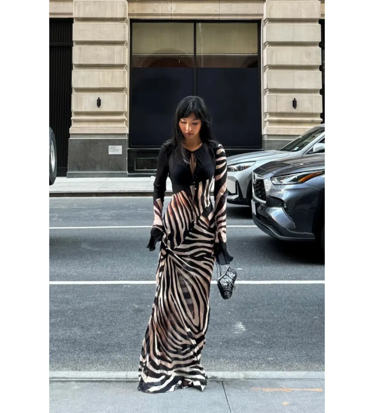 Rat & Boa Sabine Zebra Dress Print Size 8 - Image 5