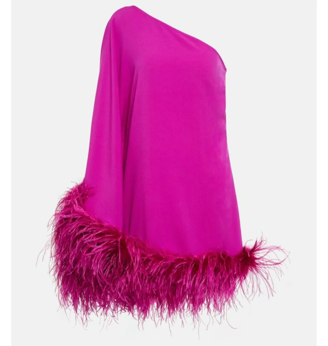Taller Marmo Piccolo Ubud Feather Mini Dress in Pink Size UK 12 for rent on The Volte - main image