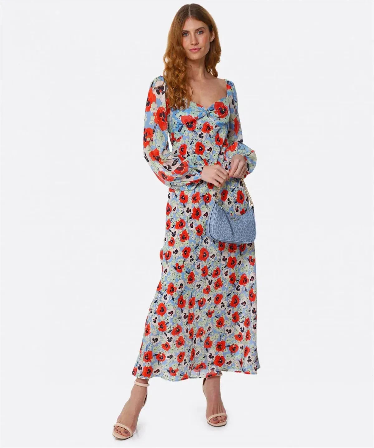 Rixo Gio Pansy Silk Midi Dress Floral Size M / UK 12 for rent on The Volte - main image