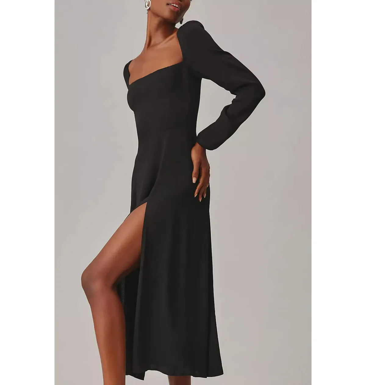 Reformation Sigmund Dress Black Size UK 12 - Image 2
