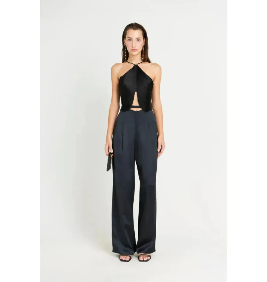 Cult Gaia Quella Fringe Top Black Size L / UK 12 for rent on The Volte - main image