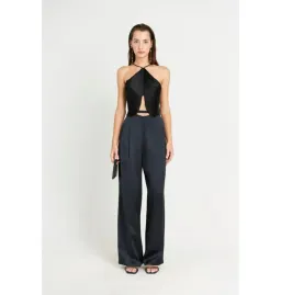 Cult Gaia Quella Fringe Top Black Size L / UK 12 for rent on The Volte - image 1