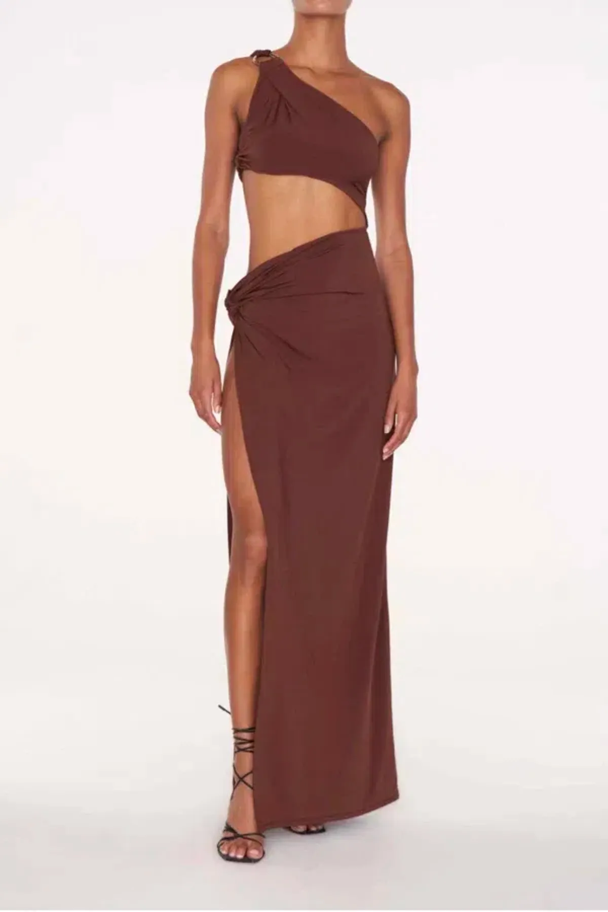 Rat & Boa Isamaya Maxi Dress Brown Size UK 10 - Image 1
