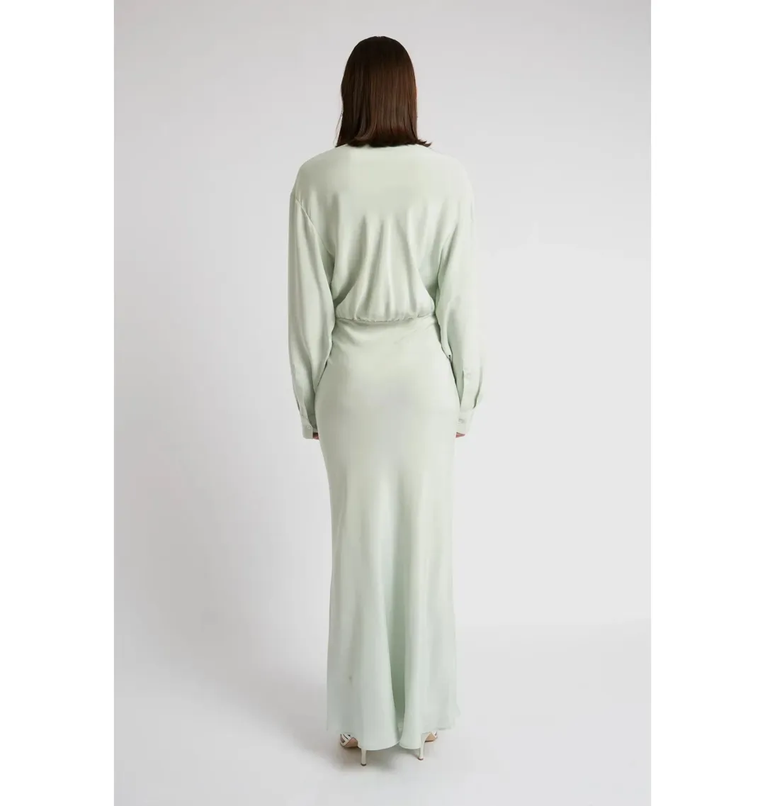 Christopher Esber Triquetra Silk Dress Mint Size UK 10 for rent on The Volte - main image