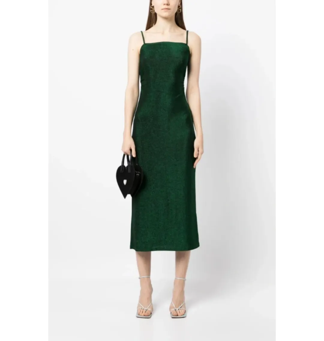 Reformation Breslin Dress Green Size UK 12 for rent on The Volte - main image