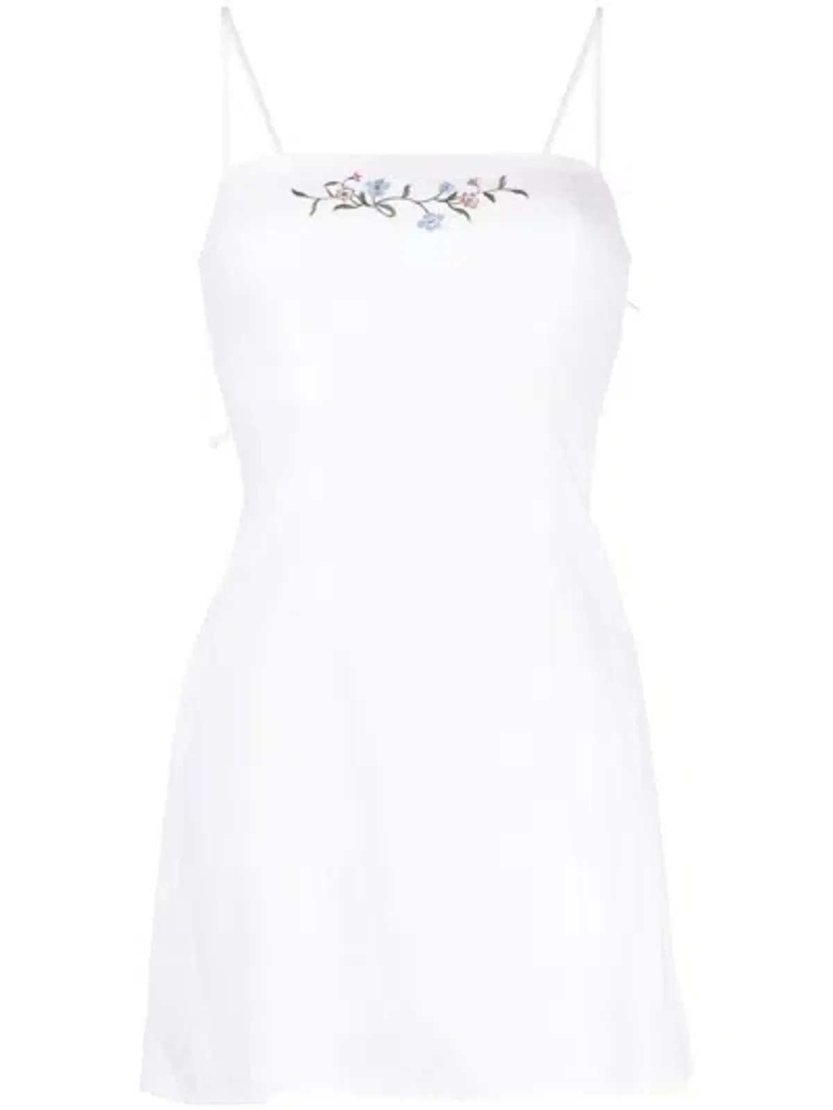 Reformation Tovianna Linen Mini Dress White Size UK 12 - Image 3
