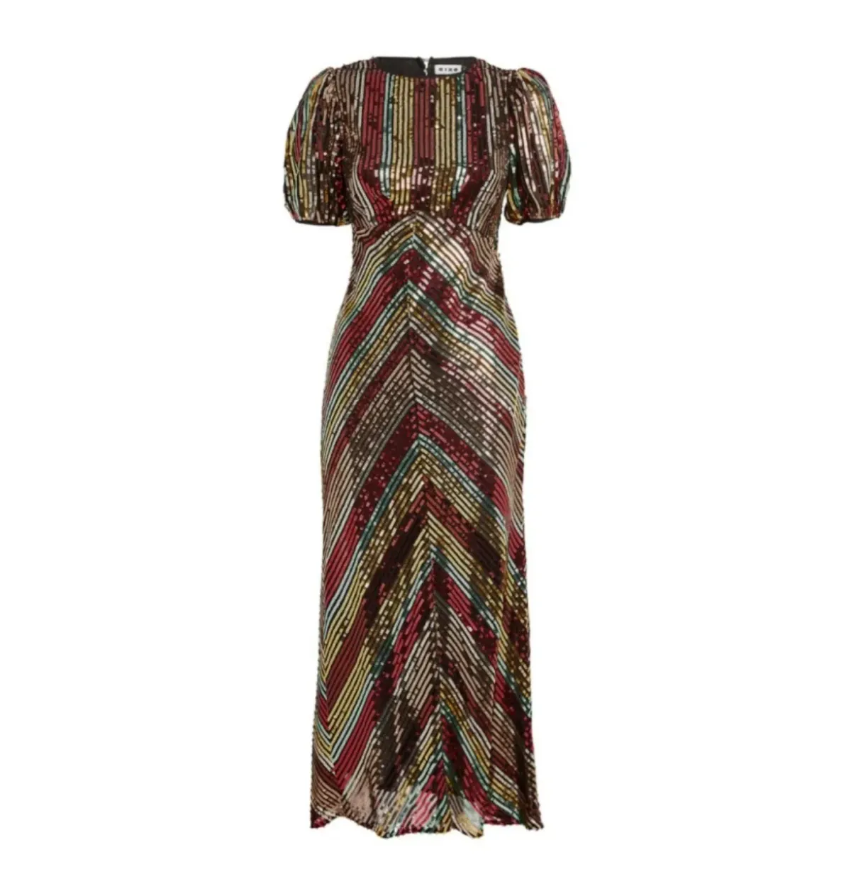 Rixo Daisy Sequin Dress Multi Size UK 12 - Image 4