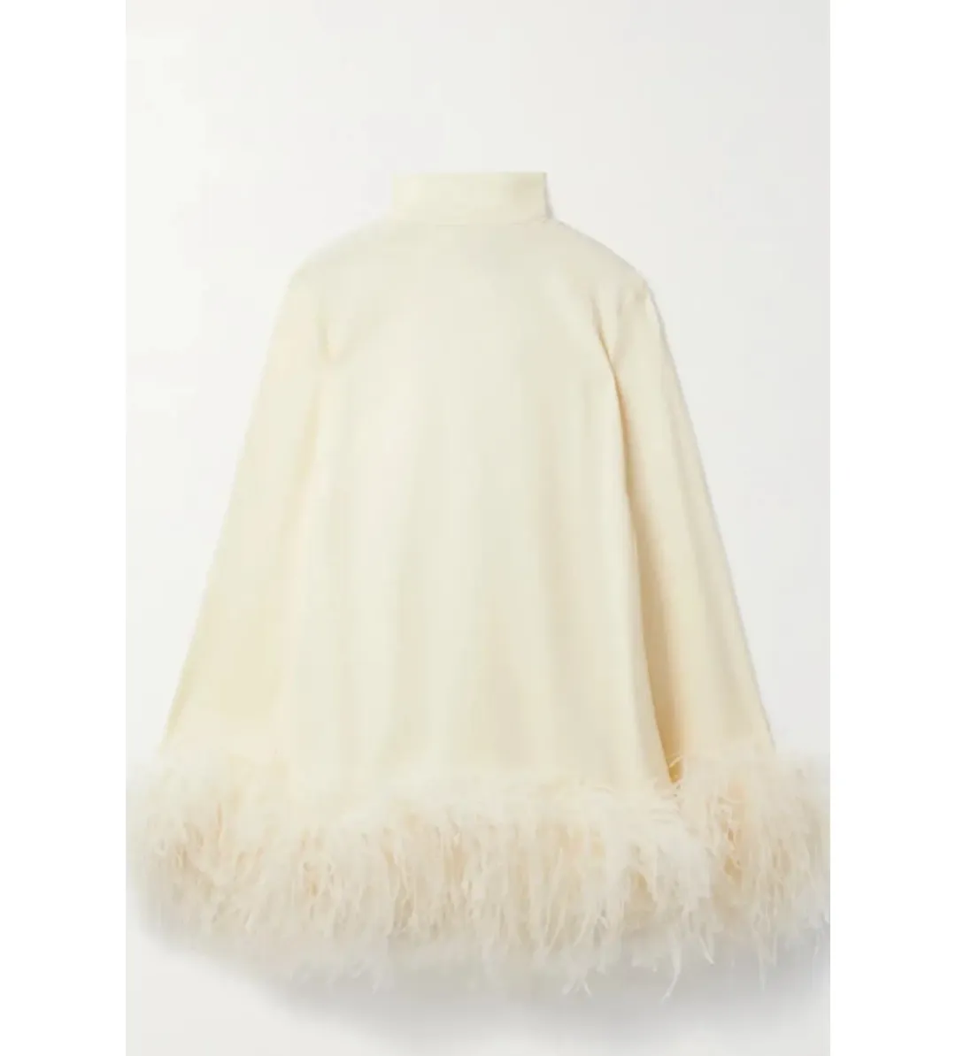 Taller Marmo Gina feather Mini Dress Ivory Size 8 for rent on The Volte - main image