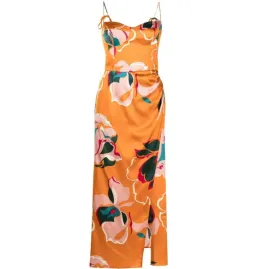 Reformation Marguerite Flambe dress Orange Floral Size UK 12 for rent on The Volte - image 3
