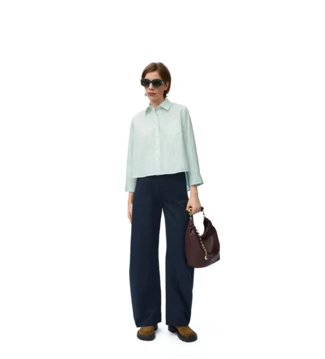 Loewe Trapeze Shirt Green/White Stripe Size 10 for rent on The Volte - main image