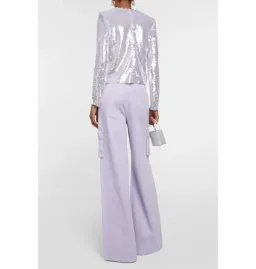 Self Portrait Sequin Top Lilac Size UK 10 for rent on The Volte - image 4