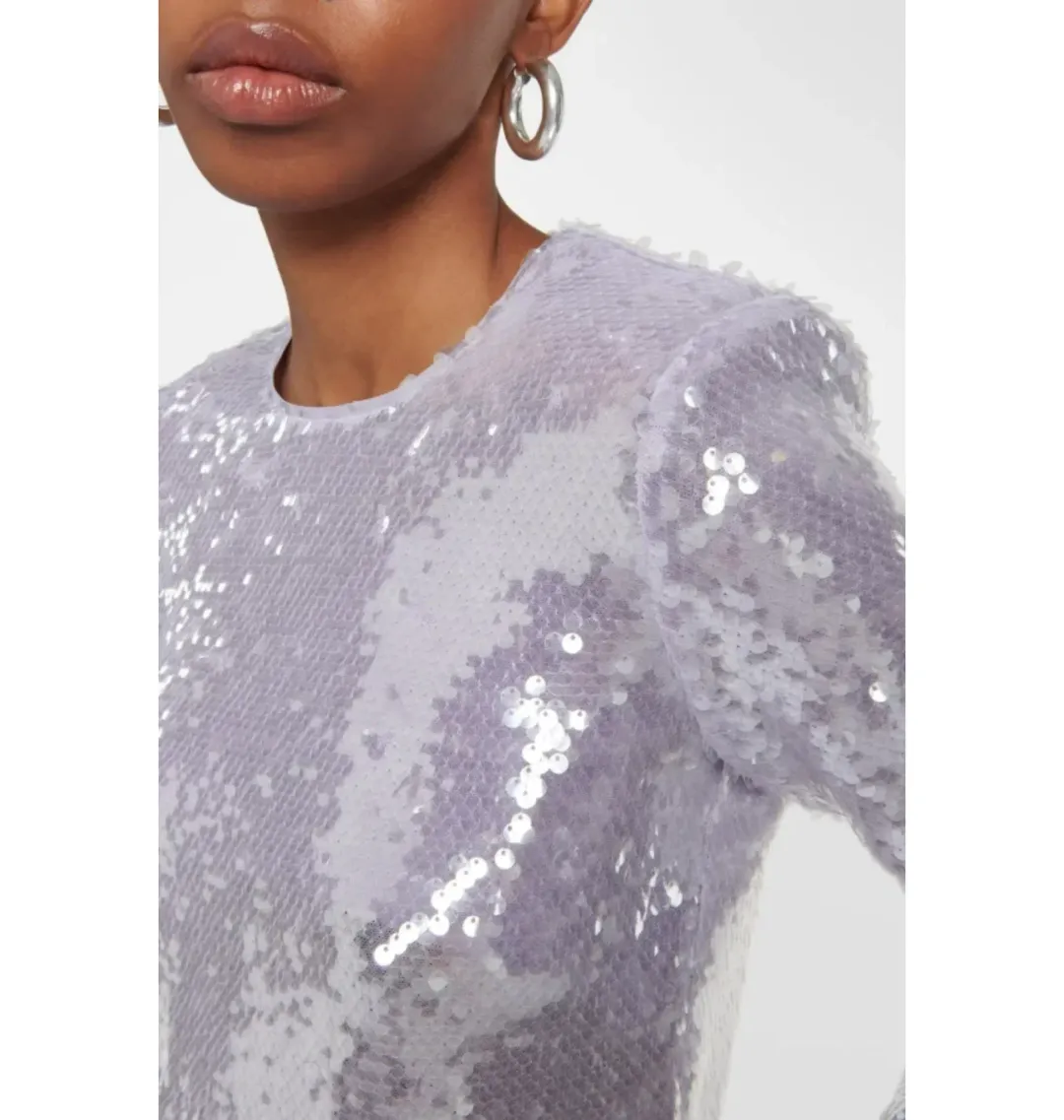 Self Portrait Sequin Top Lilac Size UK 10 for rent on The Volte - main image