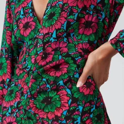 Rixo Rose Dress Hibiscus Floral Size UK 10 for rent on The Volte - image 2