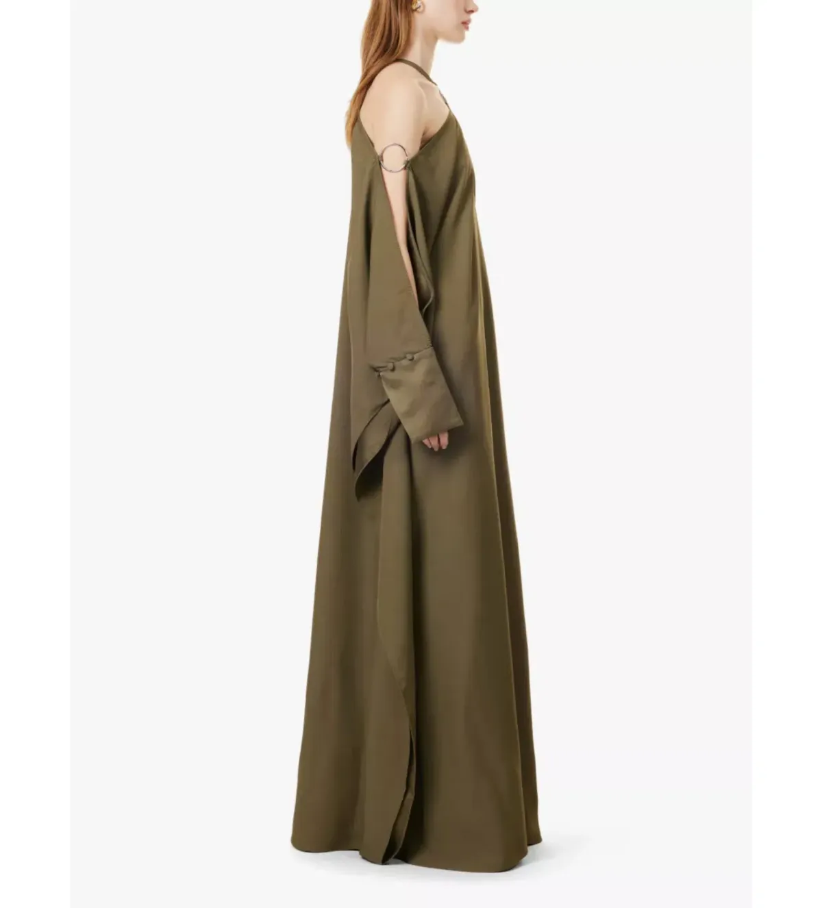 Taller Marmo Volturno Ring Cut Out Kaftan Green One Size - Image 2