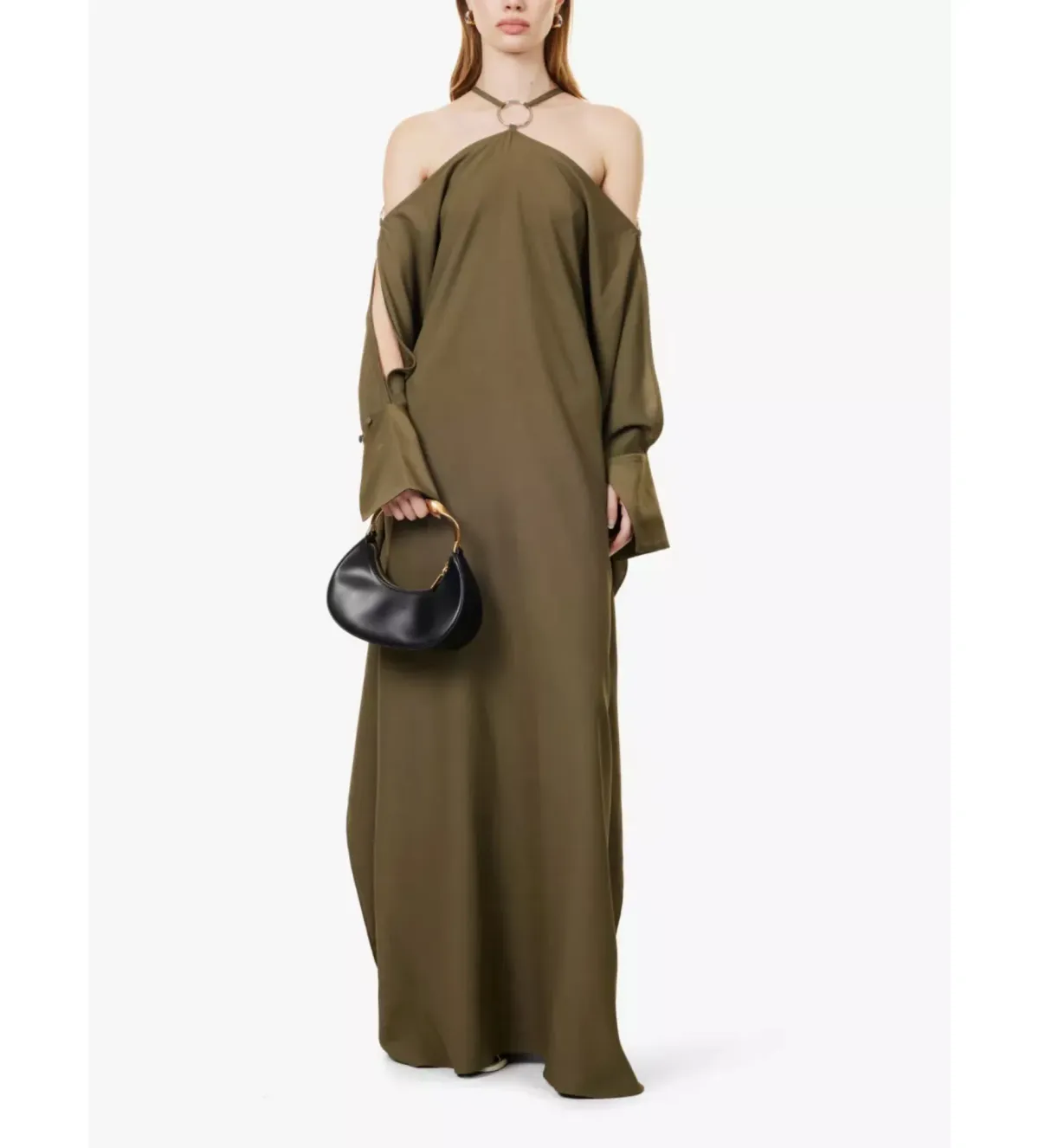 Taller Marmo Volturno Ring Cut Out Kaftan Green One Size - Image 1