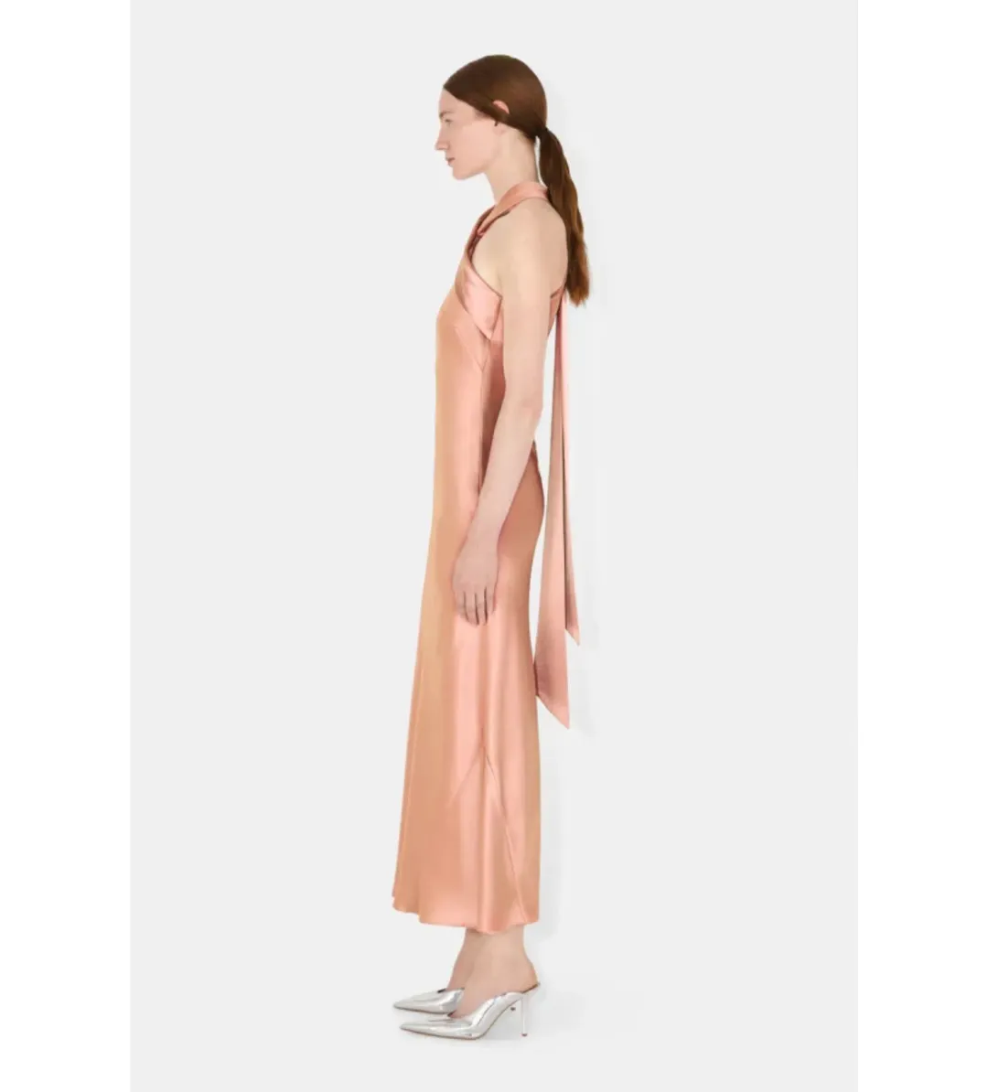 Galvan Rent Pandora Midi Dress Ballet Pink Size 10 for rent on The Volte - main image