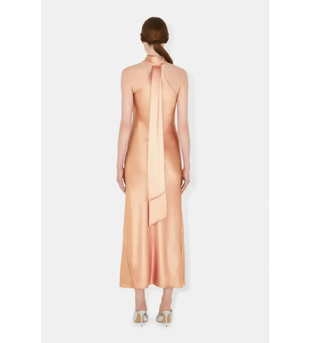 Galvan Rent Pandora Midi Dress Ballet Pink Size 10 for rent on The Volte - main image