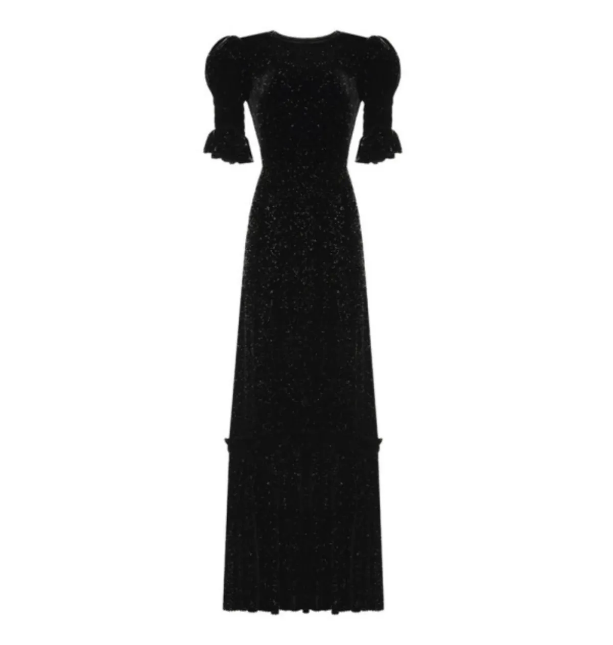 The Vampire’s Wife Night Flight Velvet Glitter Gown Black Size UK 10 - Image 4