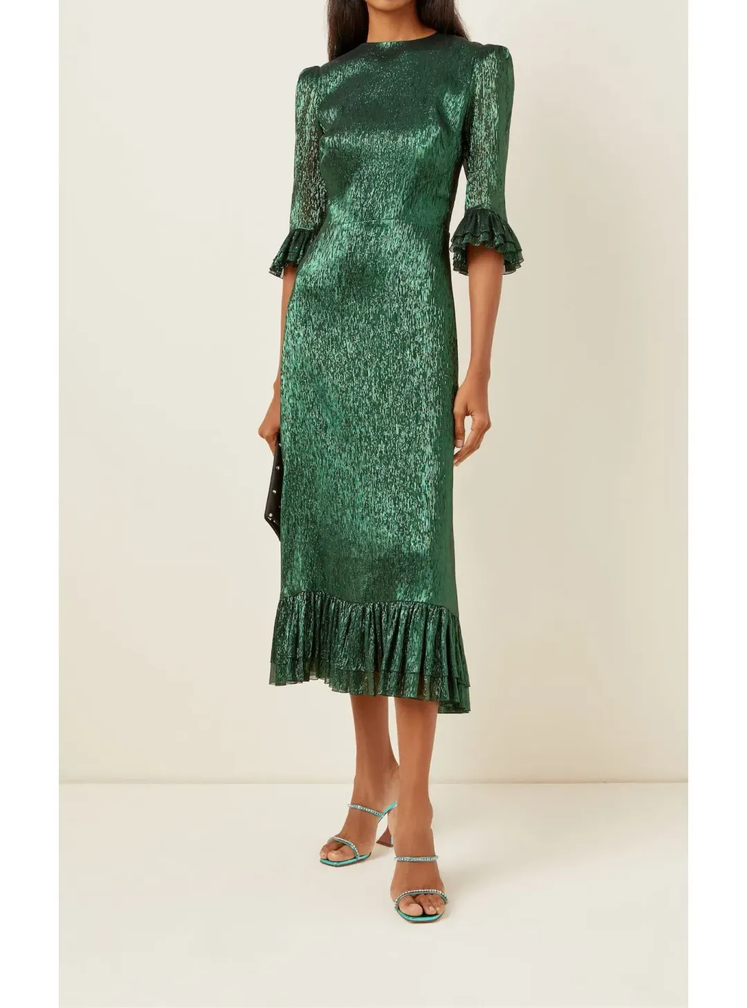 The Vampire's Wife The Falconetti Midi Dress Green Size UK 10 for rent on The Volte - main image