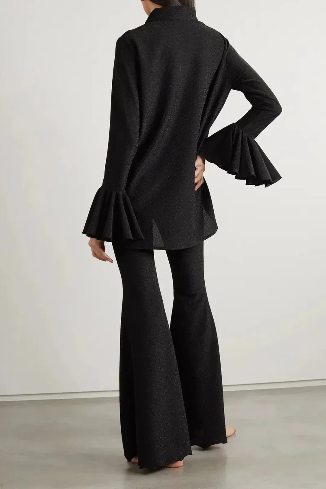 Sleeper Cosmos Flare Lounge Suit Black Size UK 8 for rent on The Volte - main image