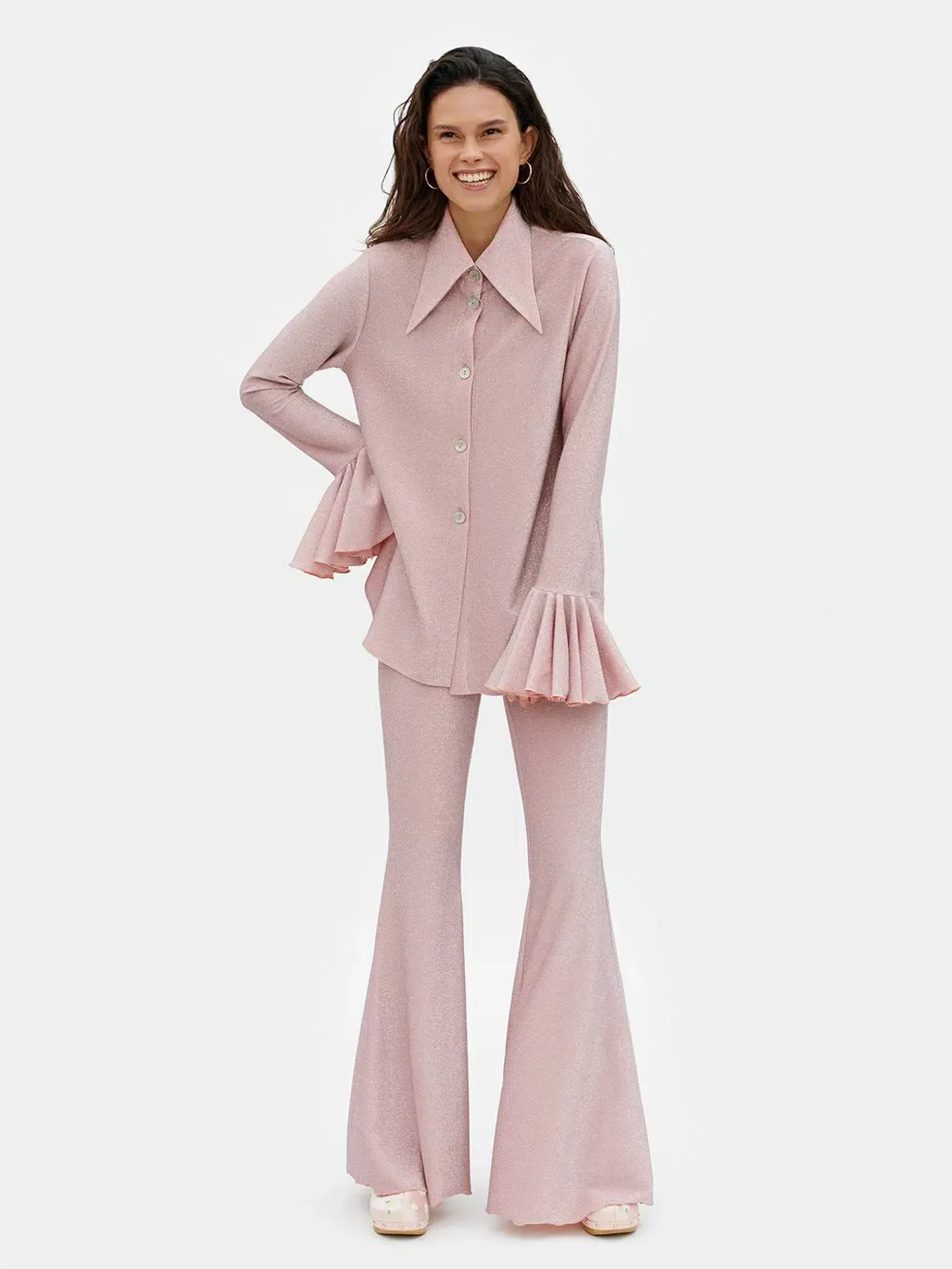 Sleeper Venera Lurex Lounge Suit Pink Size M / AU 10 for rent on The Volte - main image