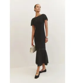 Reformation Domini Dress Black Size 8 for rent on The Volte - image 1