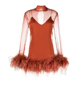 Taller Marmo Gina Spirito Mini Dress Chocolate Size 12 for rent on The Volte - image 1