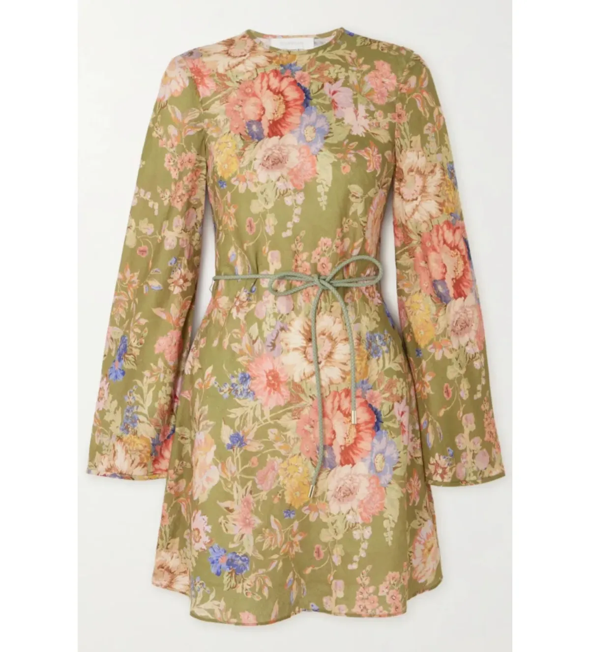 Zimmermann August Mini Dress Floral/Green Size 2/Au 12 - Image 3