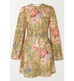 Zimmermann August Mini Dress Floral/Green Size 2/Au 12 for rent on The Volte - image 3