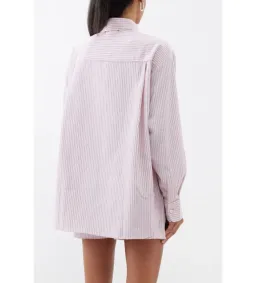 Frankie Shop Lui Striped Shirt and Shorts Pink Twill Size L/UK 12 for rent on The Volte - image 4